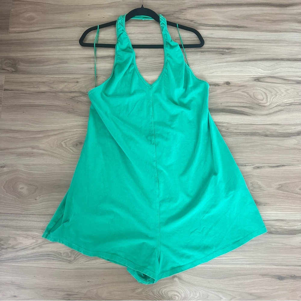 Free People Green Halter Romper